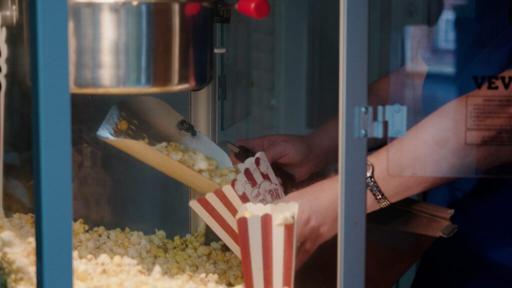 Pop Corn from a movie night at a respite care facility